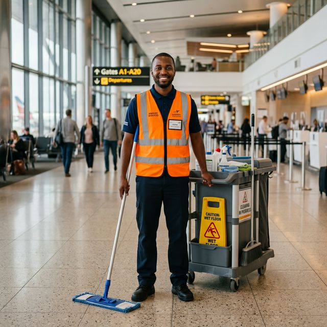 Agent de nettoyage aéroportuaire