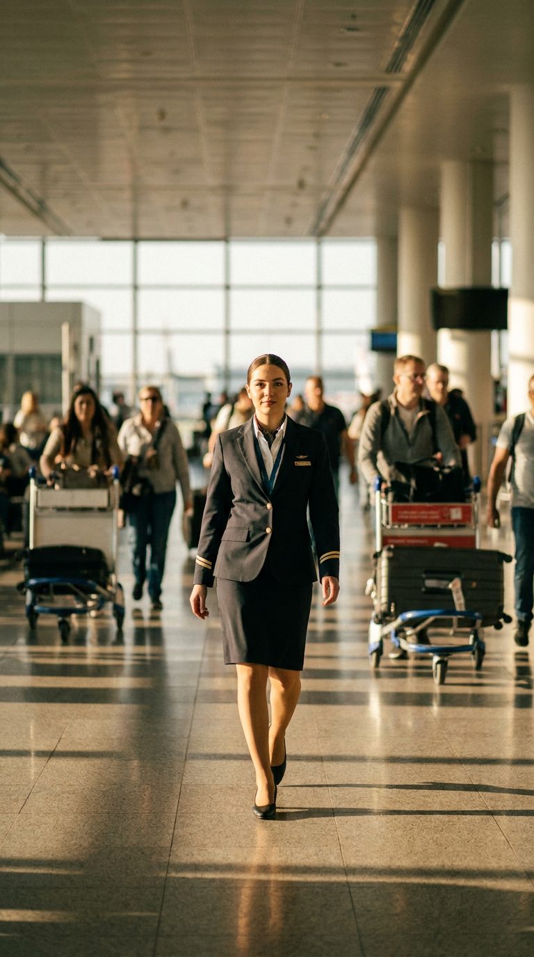 Professionnel des métiers de l'aéroport dans un terminal